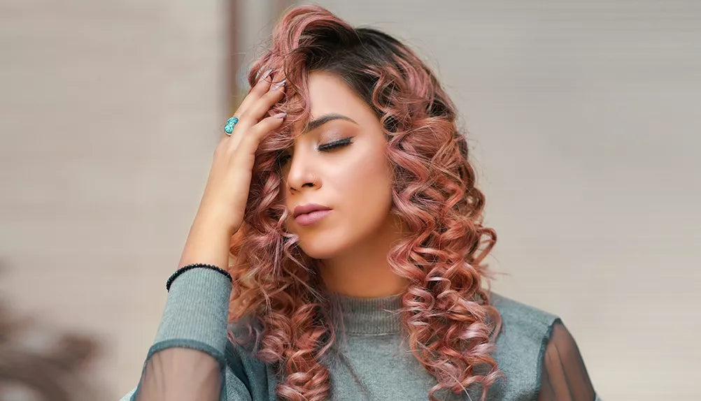 Strawberry Pink Hair Color in One Tone Technique