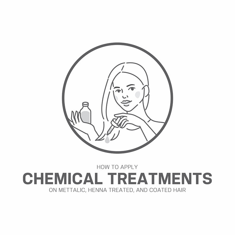 How to apply the chemical treatments on treated hair.