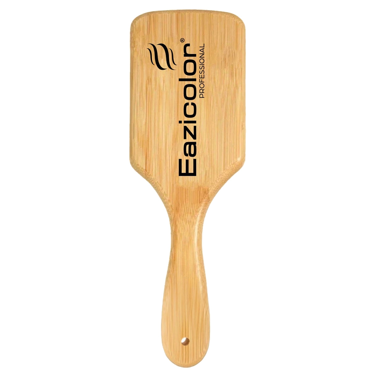 Eazicolor Bamboo Wood Paddle Hair Brush with Wood Bristles