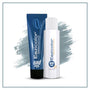 Eazicolor hair color product with blue tube and white bottle on a light gray background